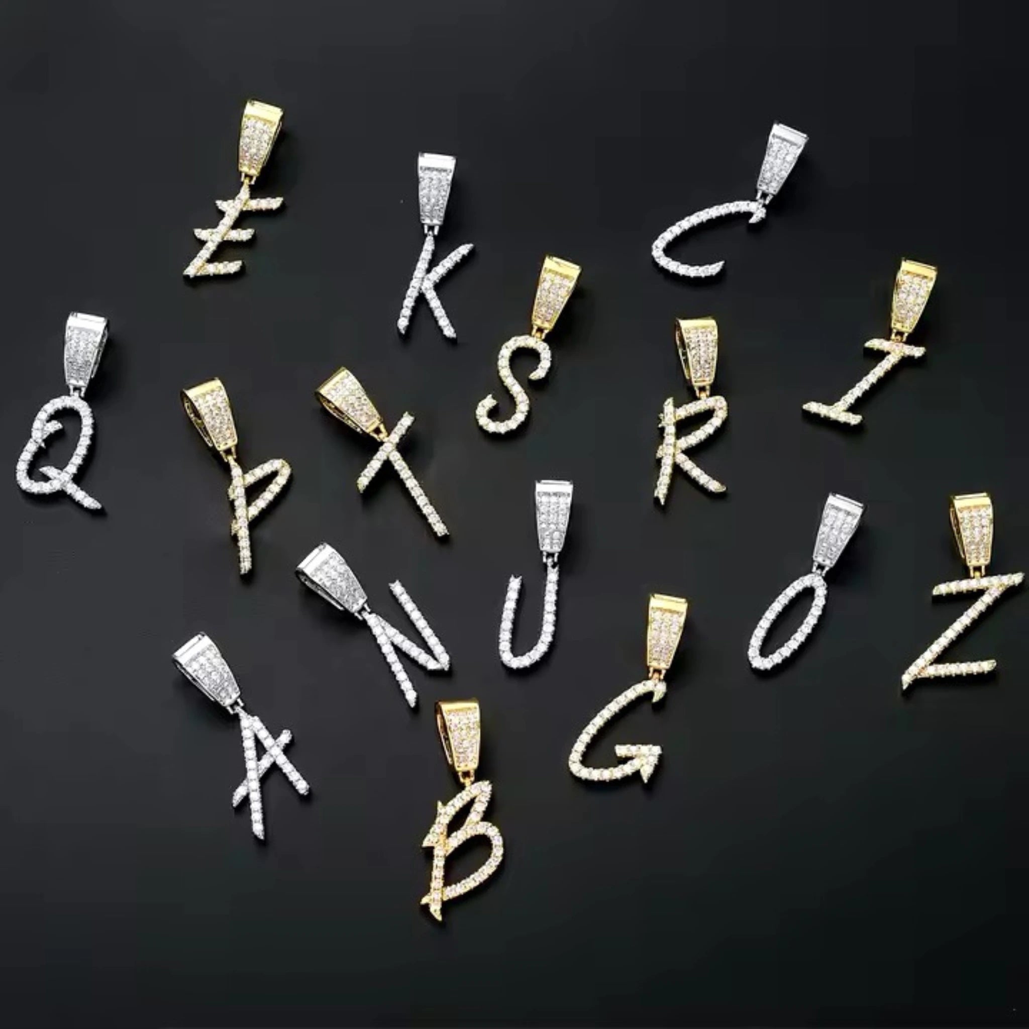 CUSTOM LETTER NECKLACE GRAFFITI STYLE