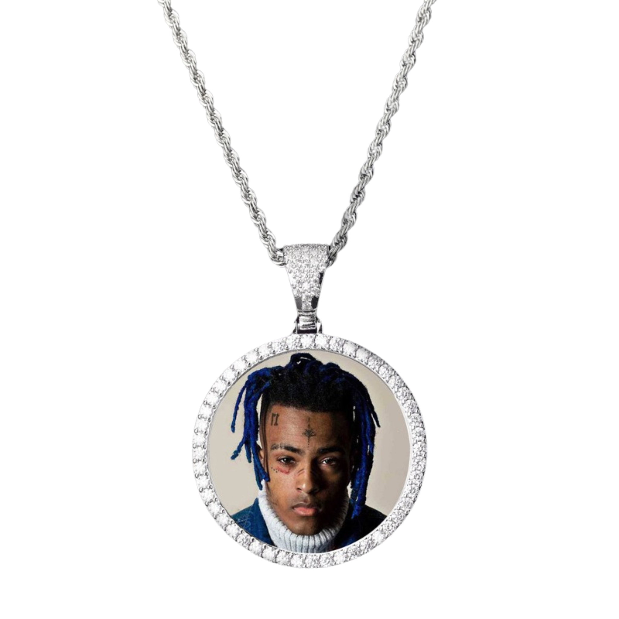 CUSTOM PHOTO PENDANT - ICED OUT