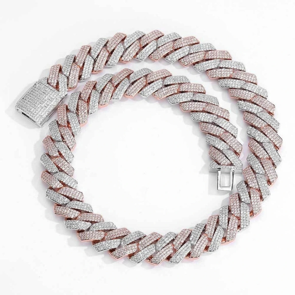 20MM CUBAN TWO TONE - ICED OUT