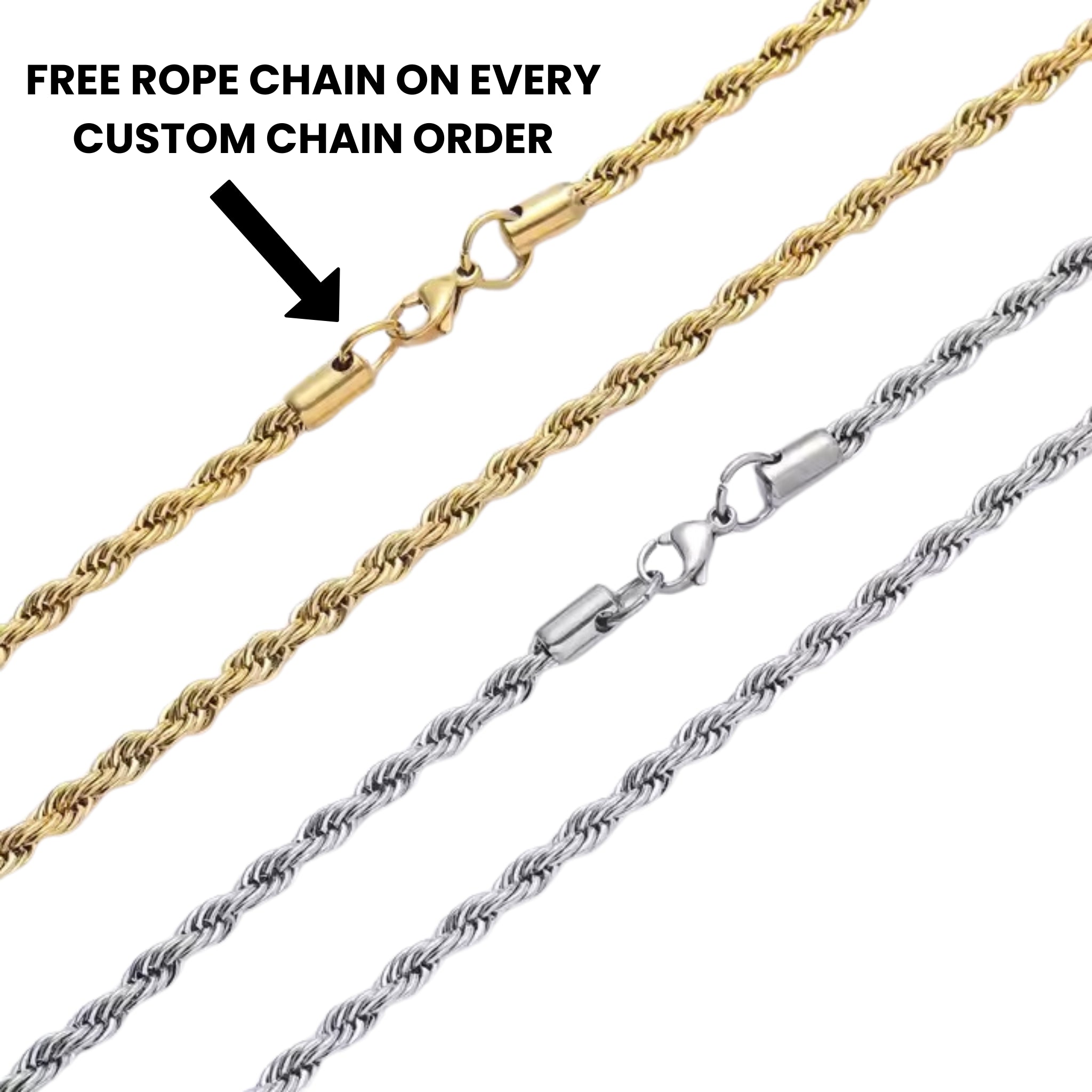 CUSTOM VERTICAL CHAIN - ICED OUT