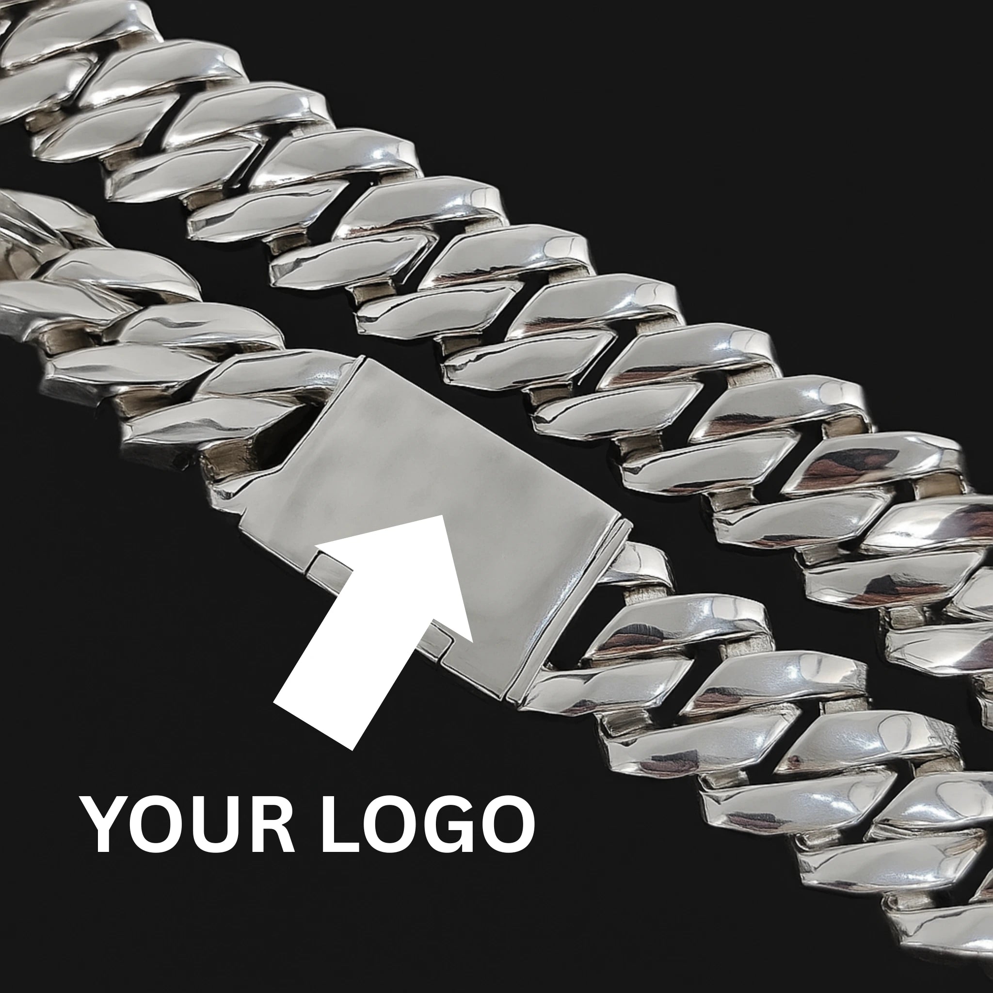 20MM CUBAN (FREE LASER LOGO) - ICED OUT