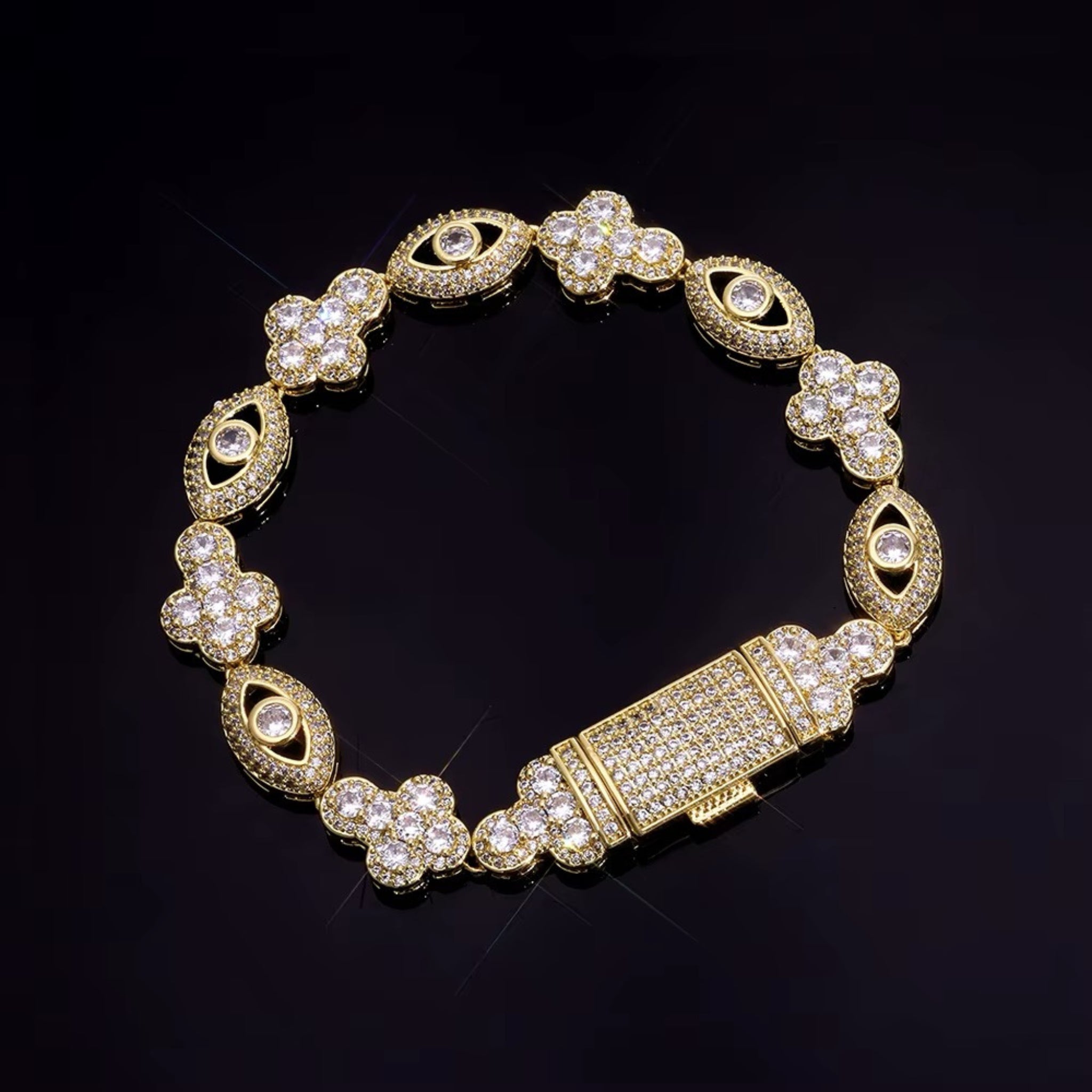 EYE STAR BRACELET - ICED OUT