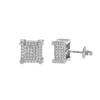 SQUARE EARRINGS - ICED OUT