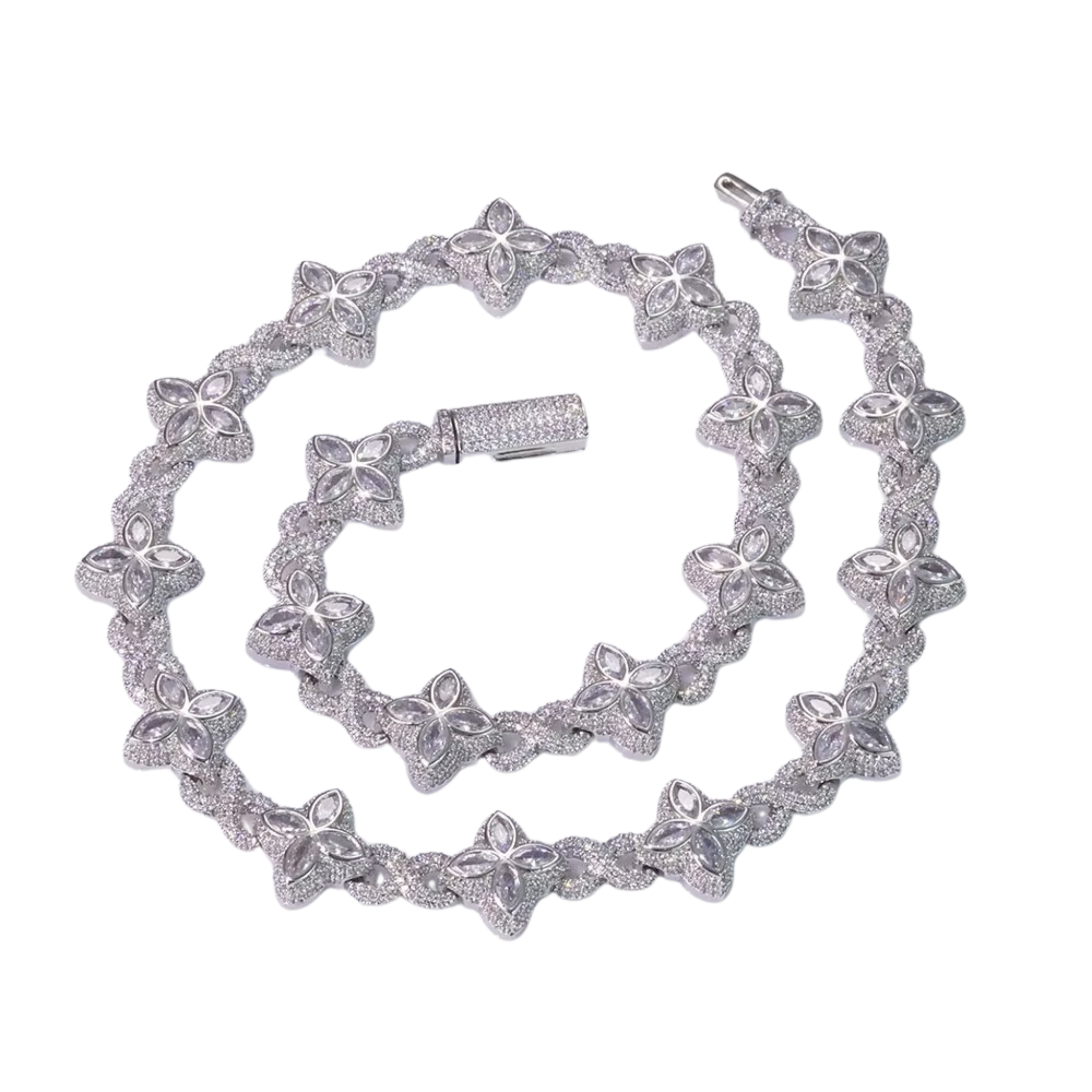 SNOW CLOVER CHAIN - ICED OUT