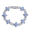 AQUA CLOVER BRACELET - ICED OUT