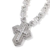 PENDANT + NECKLACE CROSS STYLE - ICED OUT