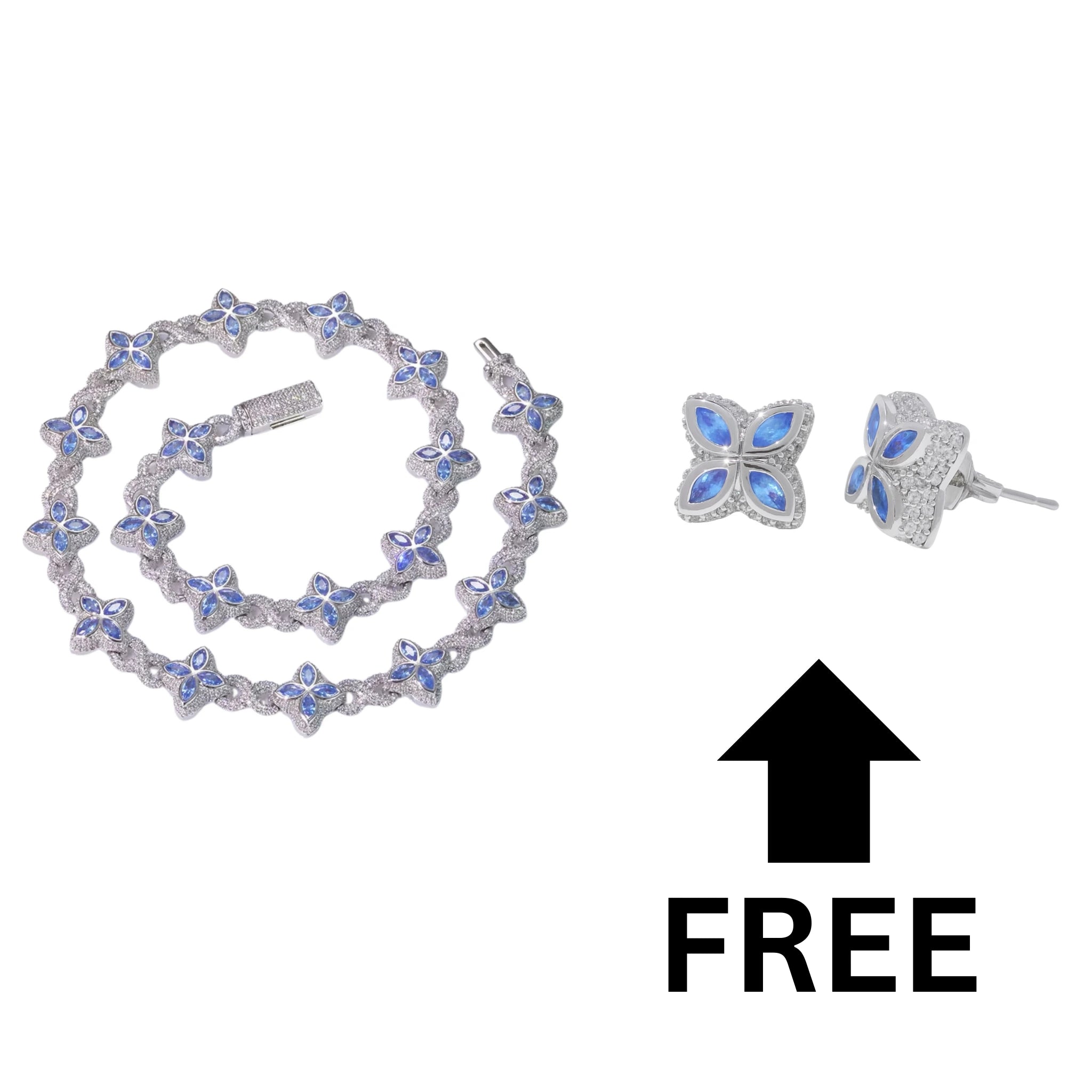 AQUA CHAIN + FREE AQUA EARRINGS
