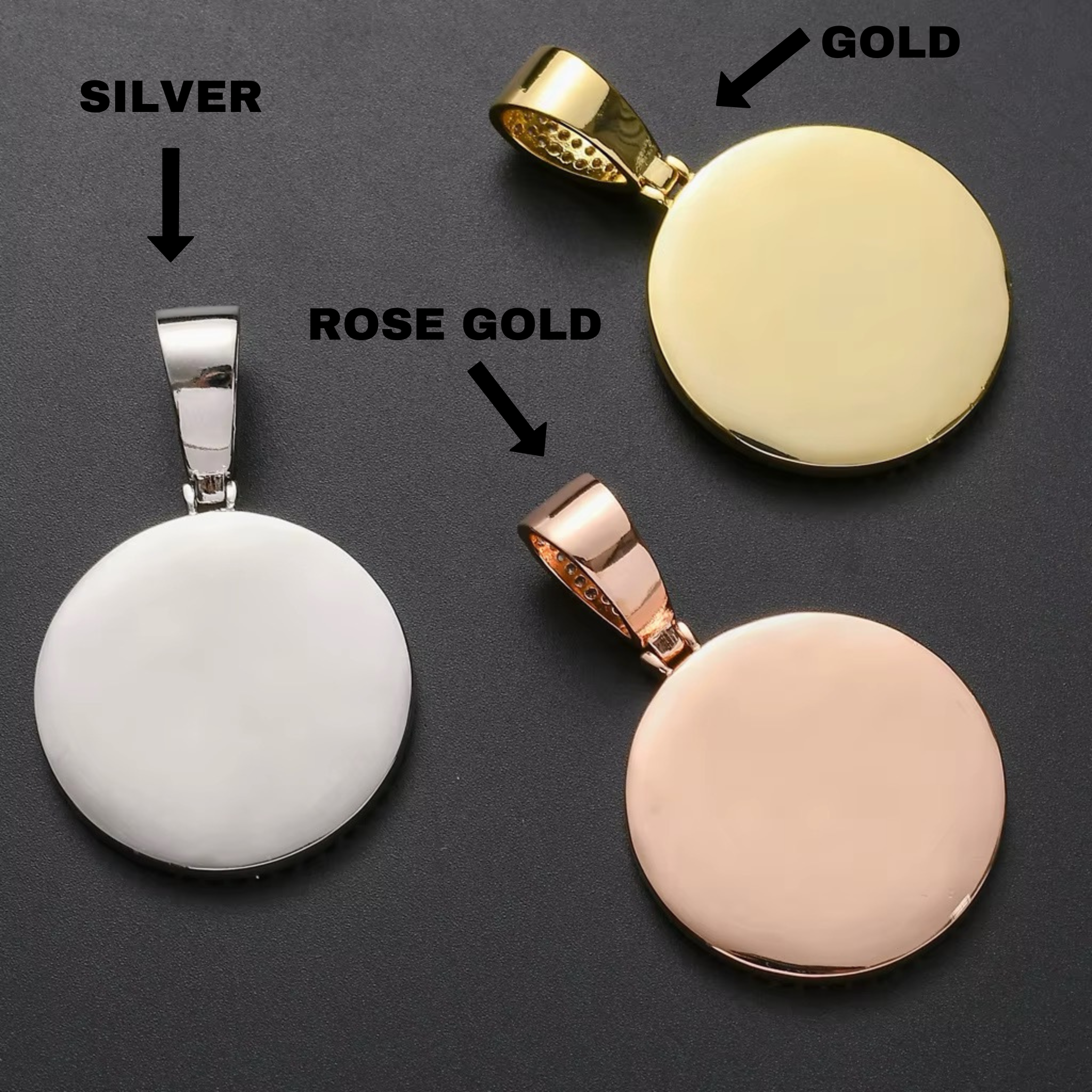 CUSTOM PHOTO PENDANT - ICED OUT